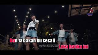 Happy Asmara - Gaun Merah ( Lirik | Karaoke | Stereo R/L )