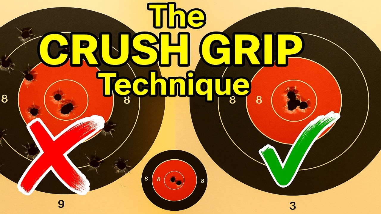 Техника CRUSH GRIP: мгновенно корректируйте точность стрельбы из пистолета с помощью простой регу...