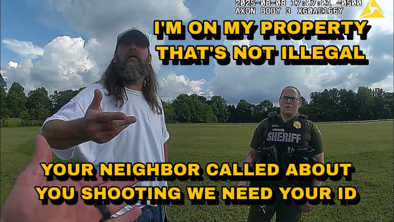 Cops Demand For His ID After Neighbor Calls About Him Shooting On His Own Property 