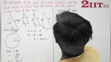 MENSURATION Exercise 17.2 Q15 Class X ICSE | IIT JEE The perimeter of the base of a cone is 44 cm
