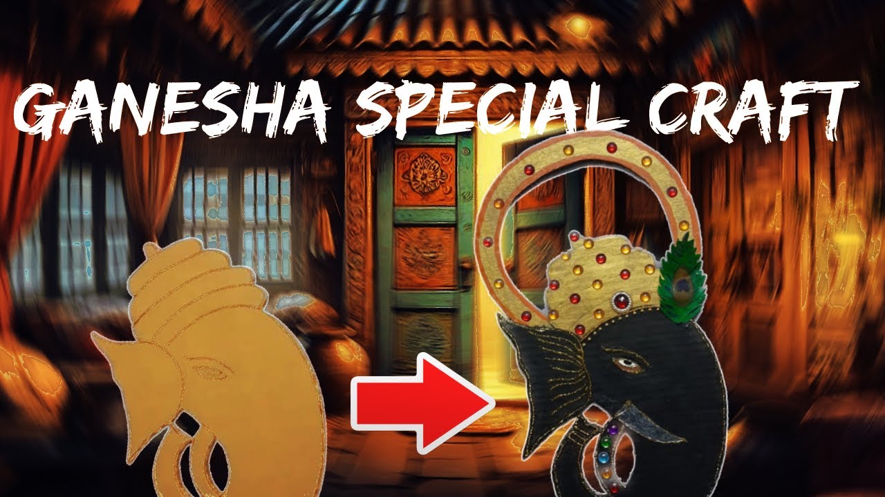 Ganesha wall decoration Diy Wall Hanging Craft Ideas Cardboard wall