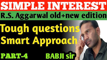 SIMPLE INTEREST-4 concept, problems#RS AGARWAL# ARITHMETIC classes in telugu#babji study point