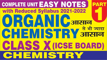 ORGANIC CHEMISTRY | PART 1 | ICSE CLASS 10 CHEMISTRY | CHAPTER 12 | EASY NOTES | @ JAIN TUTOR
