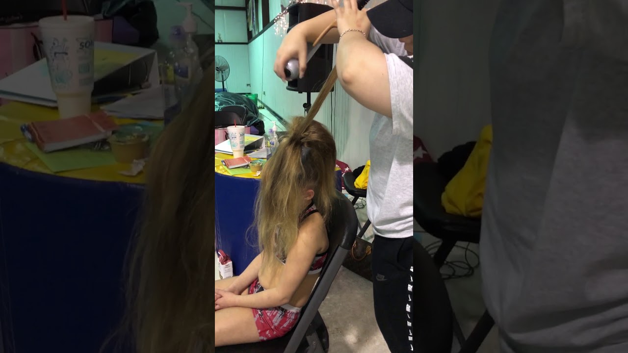 Cheer town competition hair 2017-2018 - YouTube