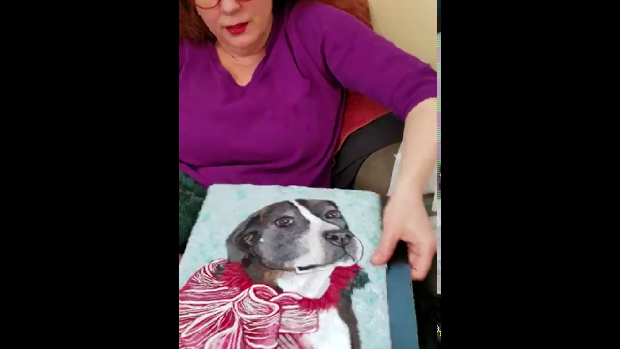 Heidi Hooper demonstrates dryer lint art YouTube