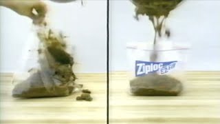 Dumping Chili Into Ziploc Bags Like Monsters Commercial From 2000