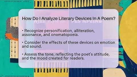 How Do I Analyze Literary Devices In A Poem? - The Prose Path