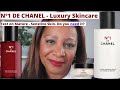 Chanel no 1 de chanel skincare  red camellia revitalizing eye cream lotion  serum on mature skin