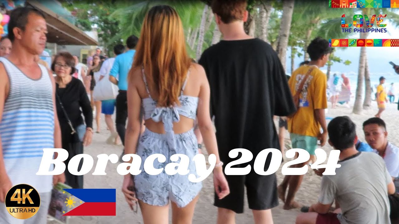 Boracay White Beach Morning & Afternoon Walk │ Station 1&2 │4K ⛱️🏝️