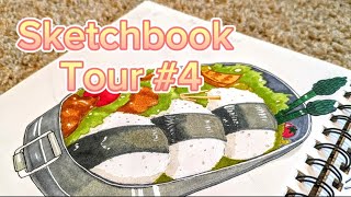 ✨ Highschool/College Sketchbook Tour #4✨ | anime | food 🍱 |
