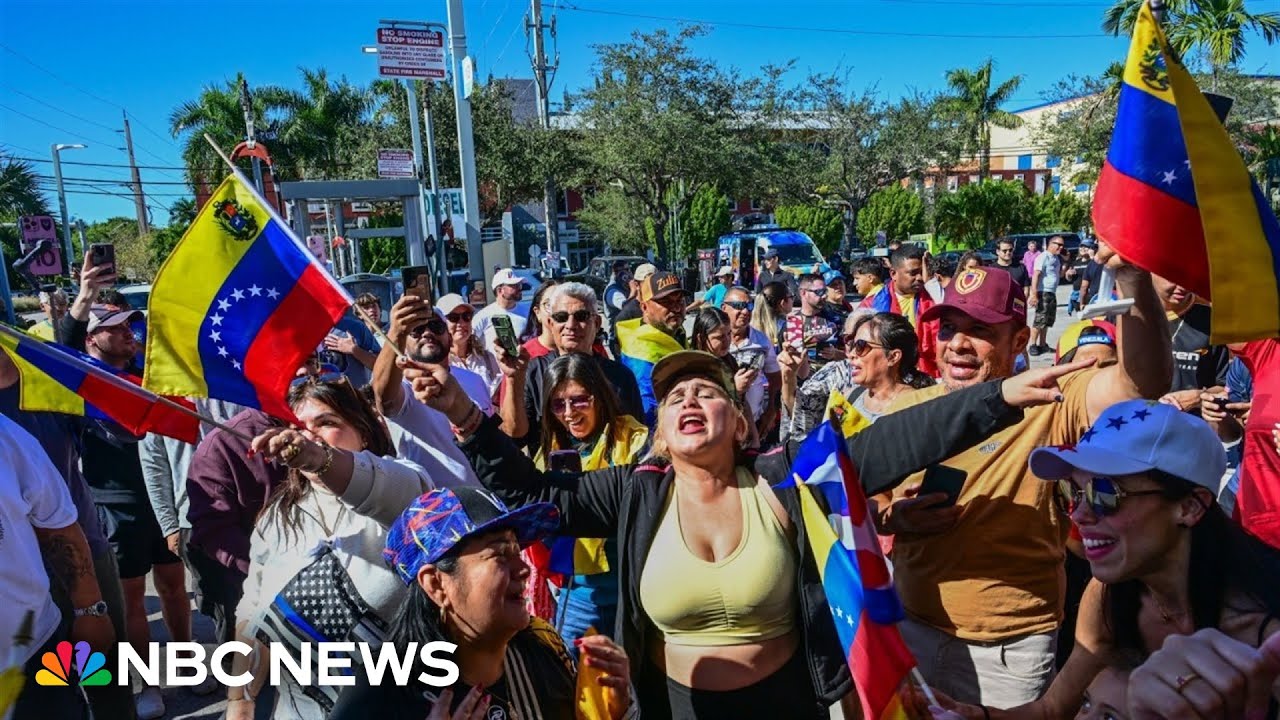 Venezuelans taking to the streets in Florida celebrating Maduro's capture
