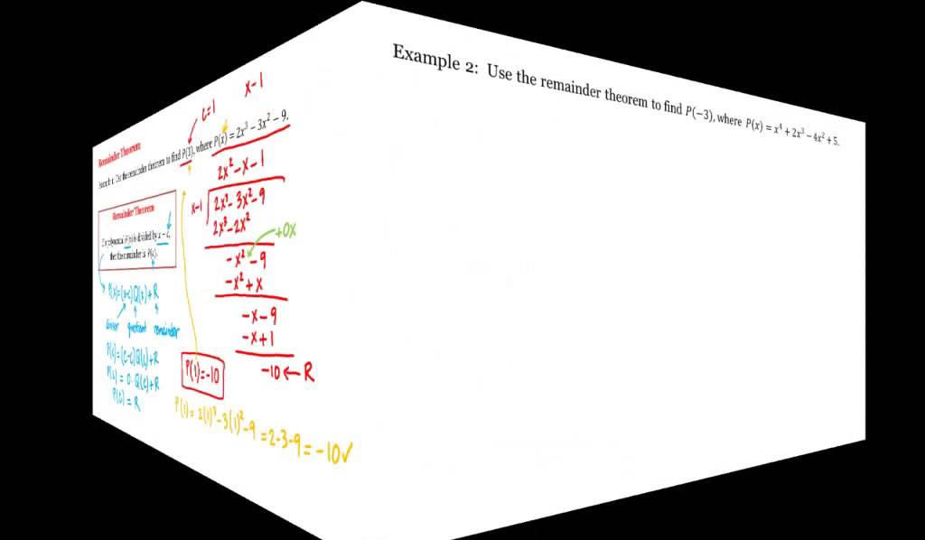 Math 1A/1B. Pre-Calculus: Remainder Theorem