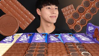 ASMR MUKBANG MILKA CHOCOLATE DESSERT🍫 EATING SOUNDS