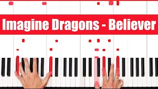 Believer Imagine Dragons Piano Tutorial - VOCAL