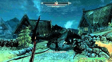 Skyrim - Dragon encounter on Whiterun
