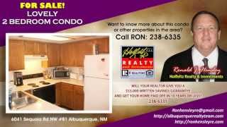 Lovely 2 Bedroom Condo in Albuquerque, NM 87120-0 for Sale