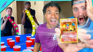 MAKE THE TRICK SHOT, WIN RARE CHARIZARD POKEMON CARD! *Booster Box Opening*