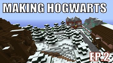 Building Hogwarts on Minecraft - Episode 2 - Creative Fun Server (Hogsmeade)