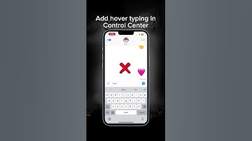 Add Hover Typing in the Control Center for a smoother and more accessible typing experience. #apple