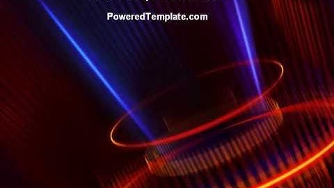 Abstract Neon Glowing Circle PowerPoint Template by PoweredTemplate.com