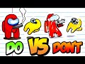 DOs & DONT's Amazing Among Us Kill Memes Compilation in One Minute Challenge! #CoolART #Drawing