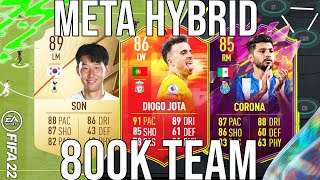 BEST OVERPOWERED 5* WEAK FOOT 800K TEAM HYBRID SQUAD BUILDER TO GET MORE WINS - FIFA 22