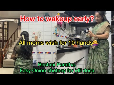 How to wakeup early consistently/3am Morn Routine on a schl day/Reshmi Paratha/Onion Chutney