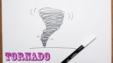 How To Draw a Tornado in 20 Seconds  - VERY EASY