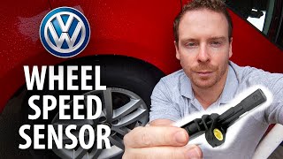 VW wheel speed sensor test &amp; replace, ABS and ESC faults (Golf 6)