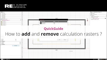 ReluxDesktop | QuickGuide | How to add and remove calculation rasters?