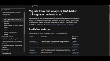 QNA Maker, LUIS, Text Analytics Upgrade to Azure Cognitive services for language