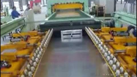 fly shearing cut to length line with stacker