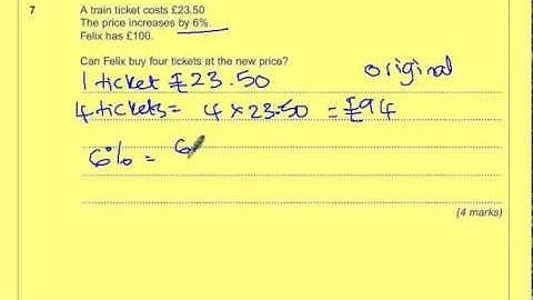 AQA Unit 1 Foundation June 2011 Question 7