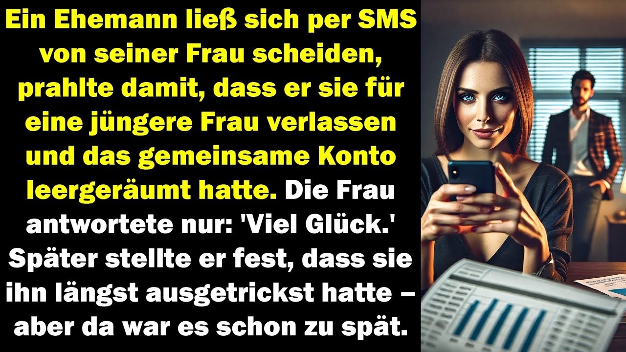Ehemann ließ sich per SMS scheiden prahlte, sie ausgeraubt zu haben doch sie war ihm längst vora