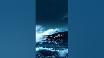 وَلَا تَيْأَسُوا مِن رَّوْحِ اللَّهِ ۖ- تلاوة هادئه - القارئ: خالد الجليل.