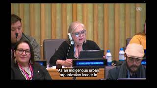 Intervention by Toni Lodge, NATIVE project/IDHA @UNPFII Plenary Session on Urban Indian's stituation
