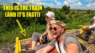 Riding the bamboo train in Cambodia - The real life ROLLER COASTER ??