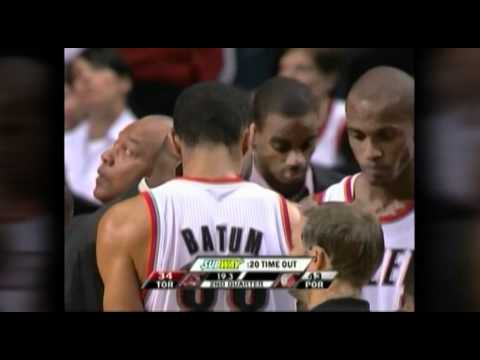 Nate McMillan slaps Nicolas Batum