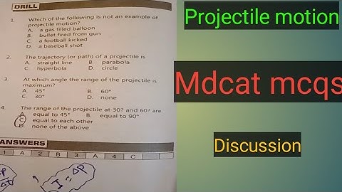 Projectile motion mcqs discussion||Mdcat mcqs with proper solutions||Etea ikoo mcqs||Nums mcqs