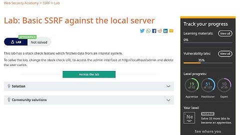 Web Security Academy | SSRF | 1 - Basic SSRF Against the Local Server