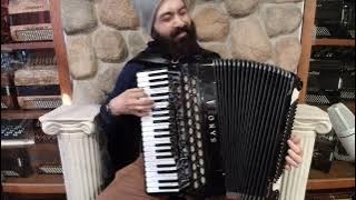 7407 - Black Sano Stereo Fifty Concert Master Piano Accordion LMMM 41 120 $2999