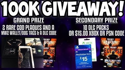 100k GIVEAWAY! TEN (10) BLACK OPS 3 ECLIPSE MAP PACKS & GRAND PRIZE WITH COLLECTIBLES & CoD MERCH!
