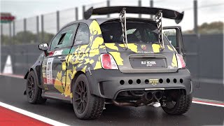 450HP Abarth 695 Biposto Time Attack Build fighting for traction 😱 | OnBoard \& Exhaust Flames!