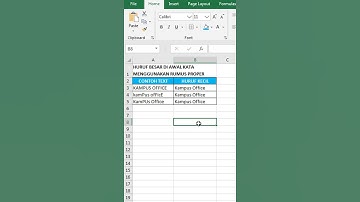 CARA MENGUBAH HURUF AWAL MENJADI KAPITAL DI EXCEL