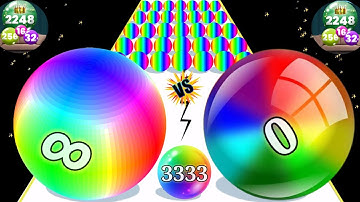 🧶 Satisfying Mobile Game/ Ball run infinity vs bubble run 2048 - 2048 Ball Gameplay new Level #8