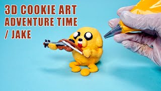 3D Cookies│Making JAKE Adventure time│어드벤처타임 제이크 머랭쿠키 만들기