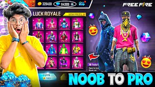 Free Fire New Noob Id To Pro Max Id In 9999 Diamonds😍💎Hip Hop Bundle -Garena Free Fire