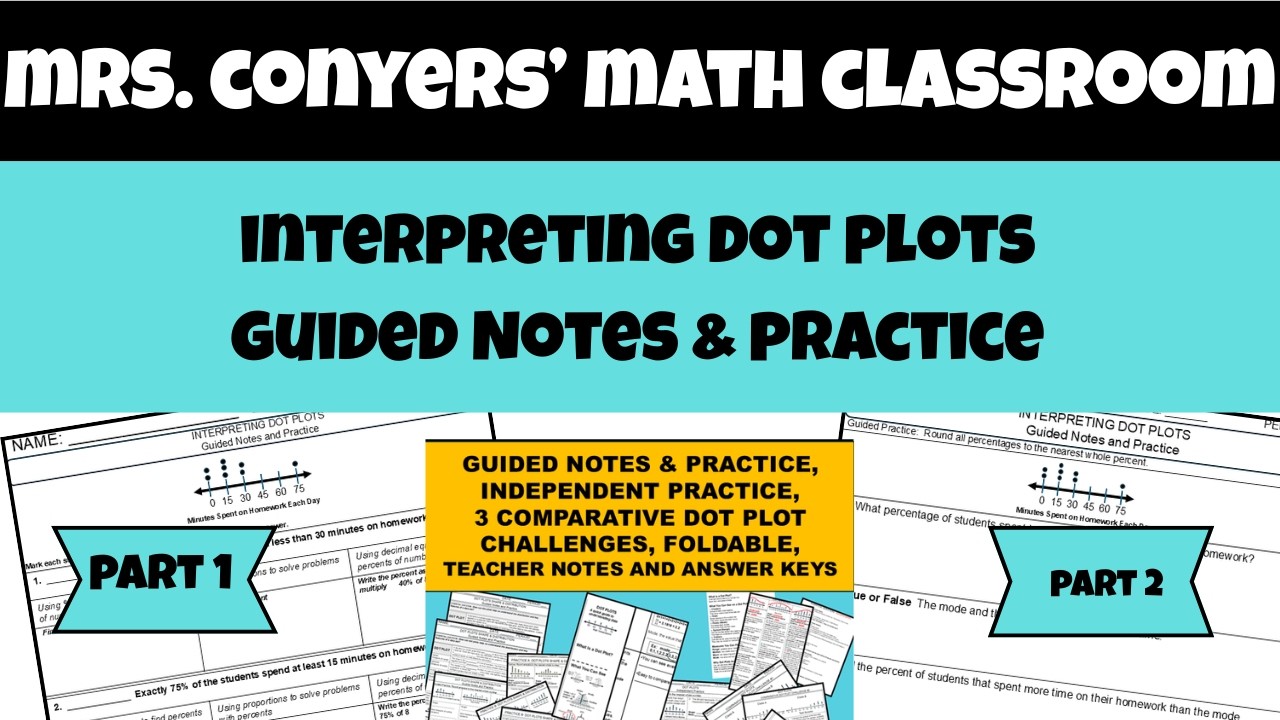 Interpreting Dot Plots Guided Practice Part 1: Question 1 - Question 4 ...