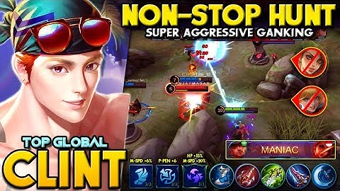 1 Hit Combo!! Hyper Combat Killing! Top Global Clint Best Build 2021 | Mobile Legends Clint Gameplay