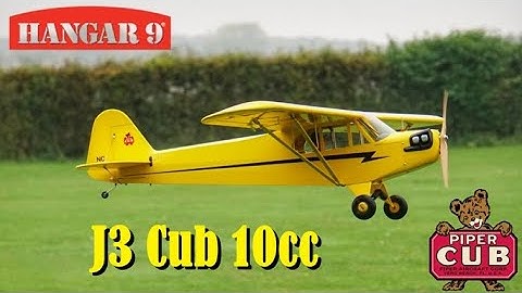 Hangar 9 Piper J3 Cub 10cc - maiden flight with 4S Lipo